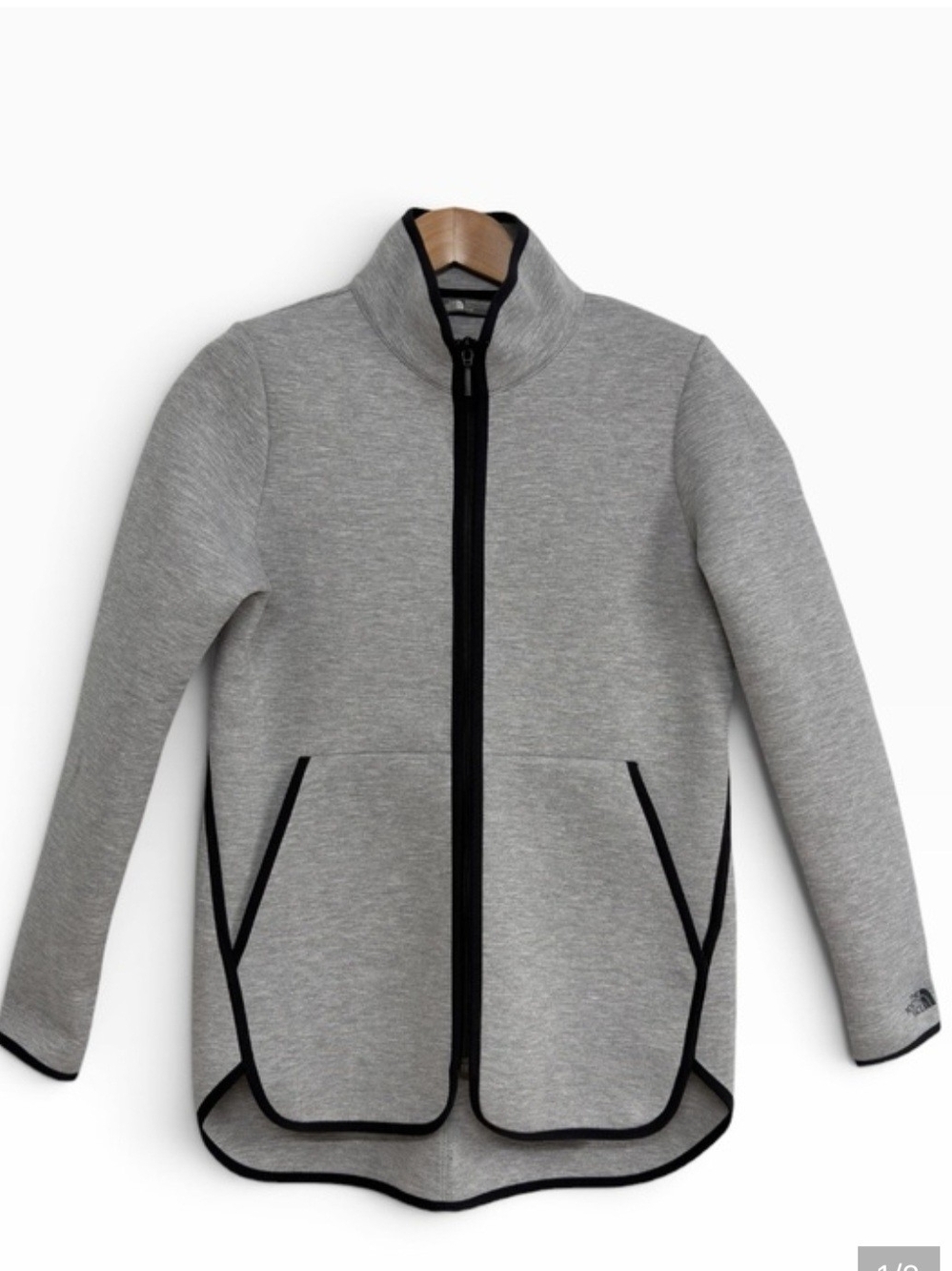 The North Face Neo Thermal Full Zip Grey Jacket With Black Trim Size Medium